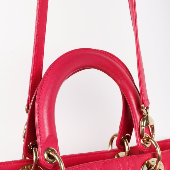 Christian Dior - Fuchsia Pink Lady Dior Handbag - Medium - Picture 5 of 9